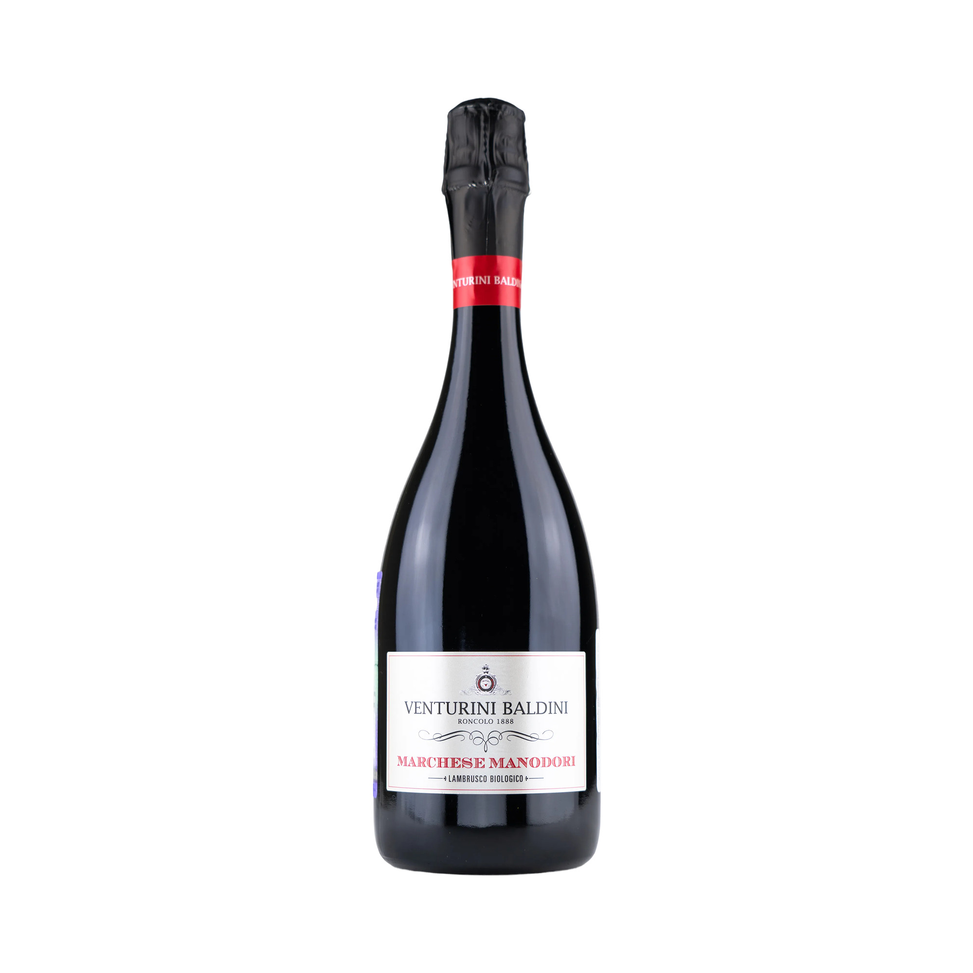 Marchese Manodori Reggiano Lambrusco Frizzante DOP vino frizzante rosso secco 8 g/l (Lambruschi Marani, Maestri, Salamino, Grasparossa) Metodo Charmat corto